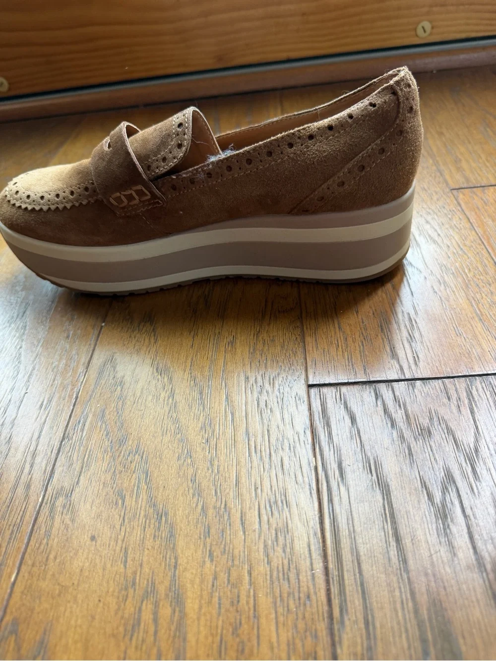Dolce Vita Brown Suede Platform Loafers